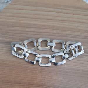 Monet Silver and Gold Chain Bracelet